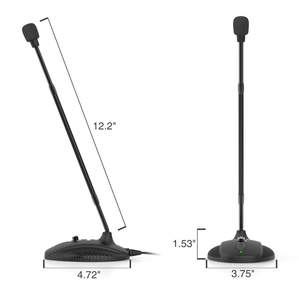 Fifine K052 USB PC Computer Microphone (Mute Button/Volume Dial/Led Indicator) For Conferencing