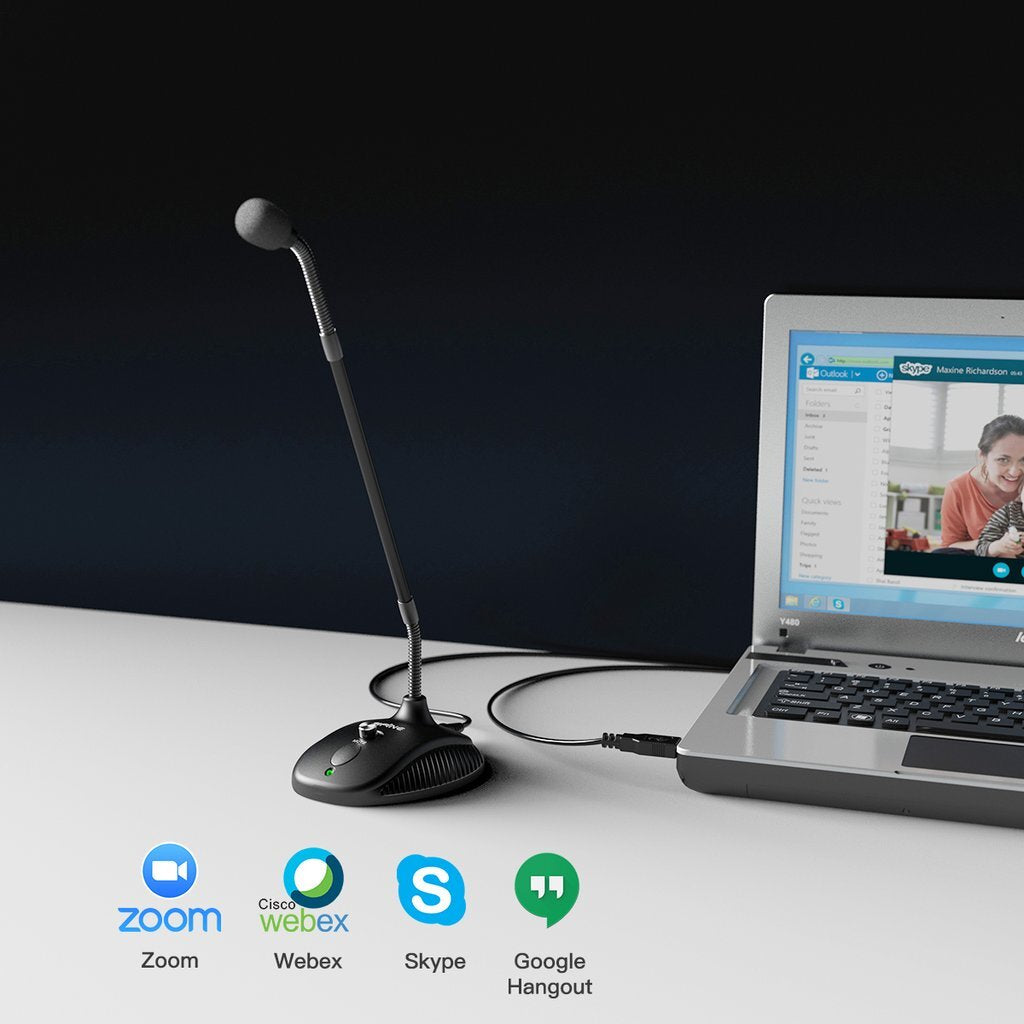 Fifine K052 USB PC Computer Microphone (Mute Button/Volume Dial/Led Indicator) For Conferencing