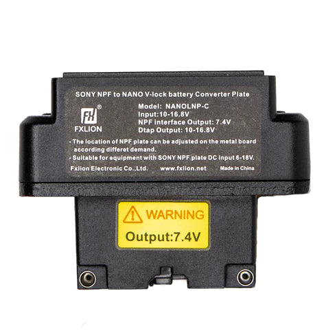 Fxlion NANOLNP-C NANO V-Mount to NP-F Adapter (7.4V regulated)