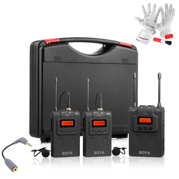 BOYA Dual-Channel Wireless Lavalier Microphone System BY-WM8-II