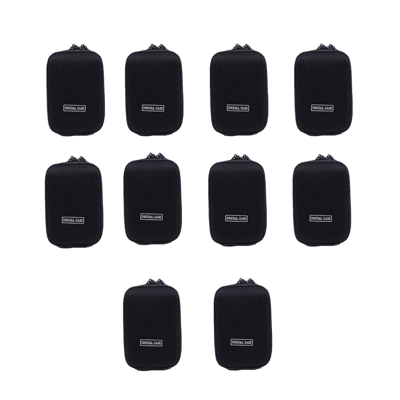 Solibag Carry Case -5003 Hardcase Pure Black L (With Shoulder Strap And Belt Loop) Suitable For Example Cybershot Dsc Hx60 Hx90 - Coolpix S9900 W100 W150 - Lumix Dmc Tz70 Tz80 - Powershot Sx710 Sx720 Pack Of 10Pcs