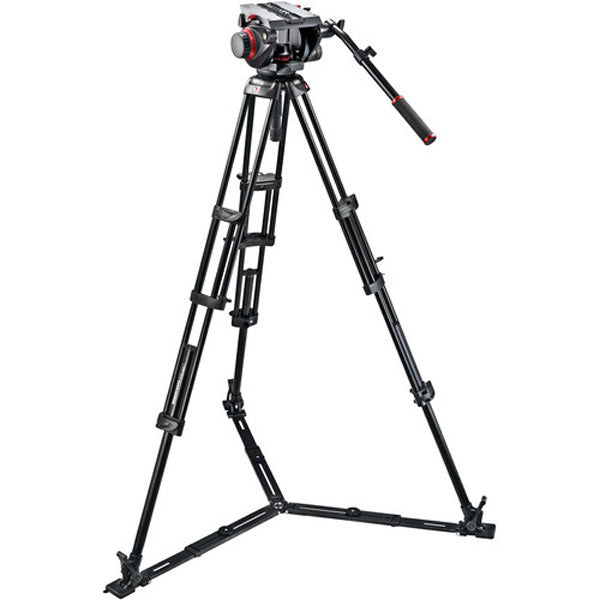 Manfrotto 509HD Video Head &amp; 545GB Aluminum Tripod Pro Ground-Twin Kit 100