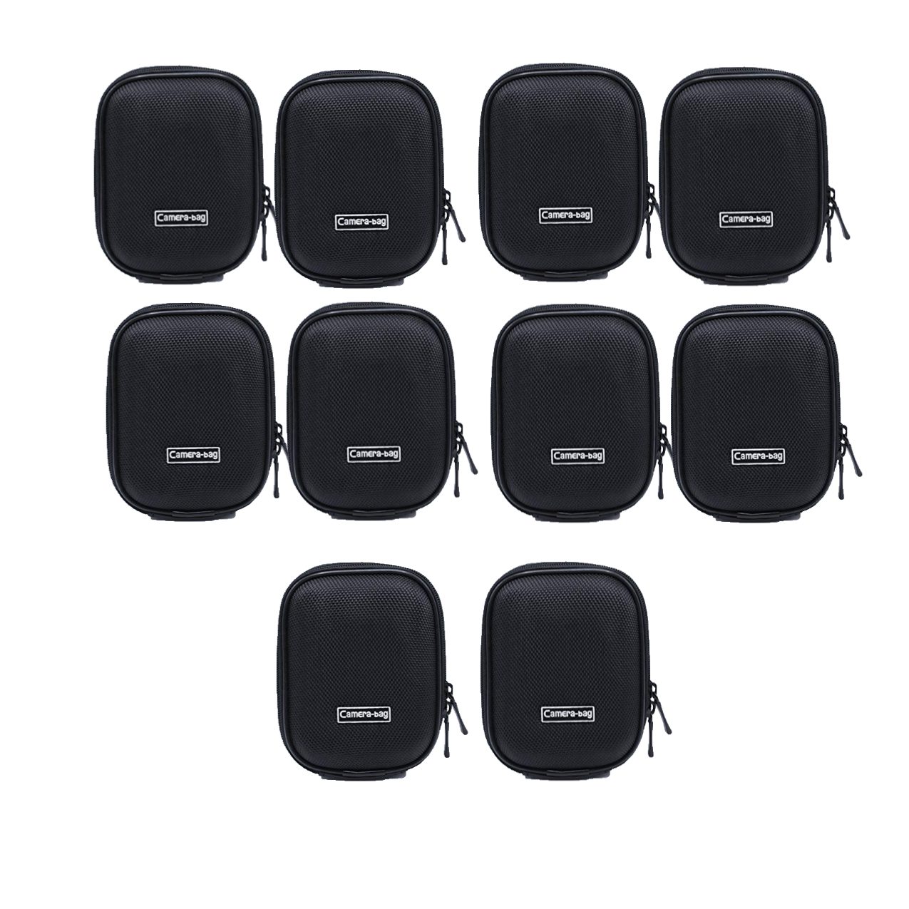 Universal Anti-Shock Hard Shell Camera Case Bag With Blet Loop For Compact Compact Digital Camera Sony Nikon Canon (Black) Camera Bag -237 Pack Of 10Pcs