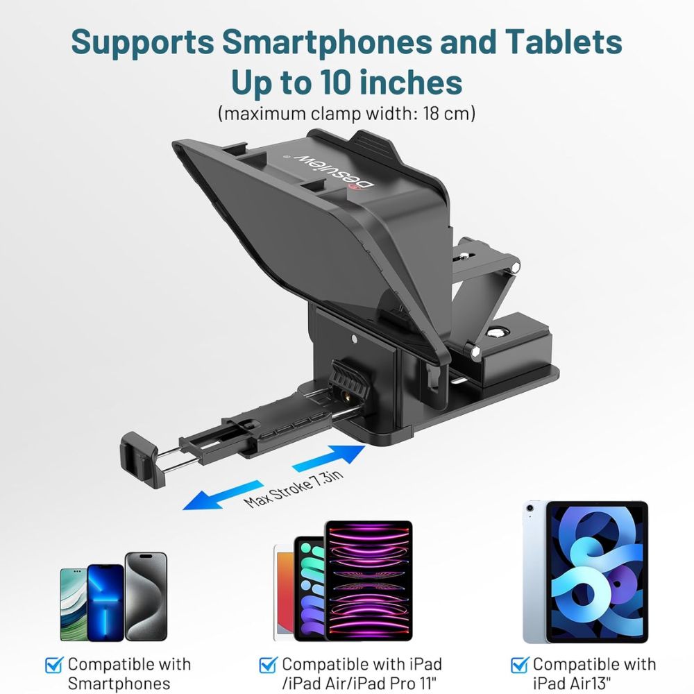 Desview P8 Teleprompter for Smartphones and Tablets
