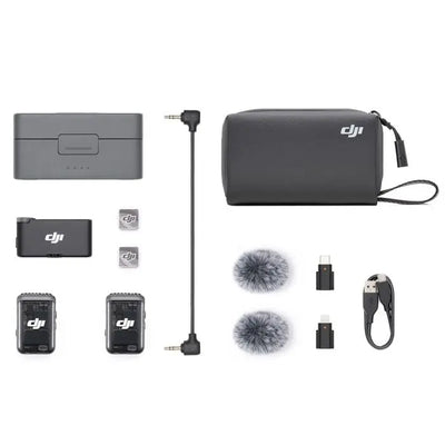 DJI Mic 2 Wireless Microphone Kit - (2 TX + 1 RX + Charging Case)