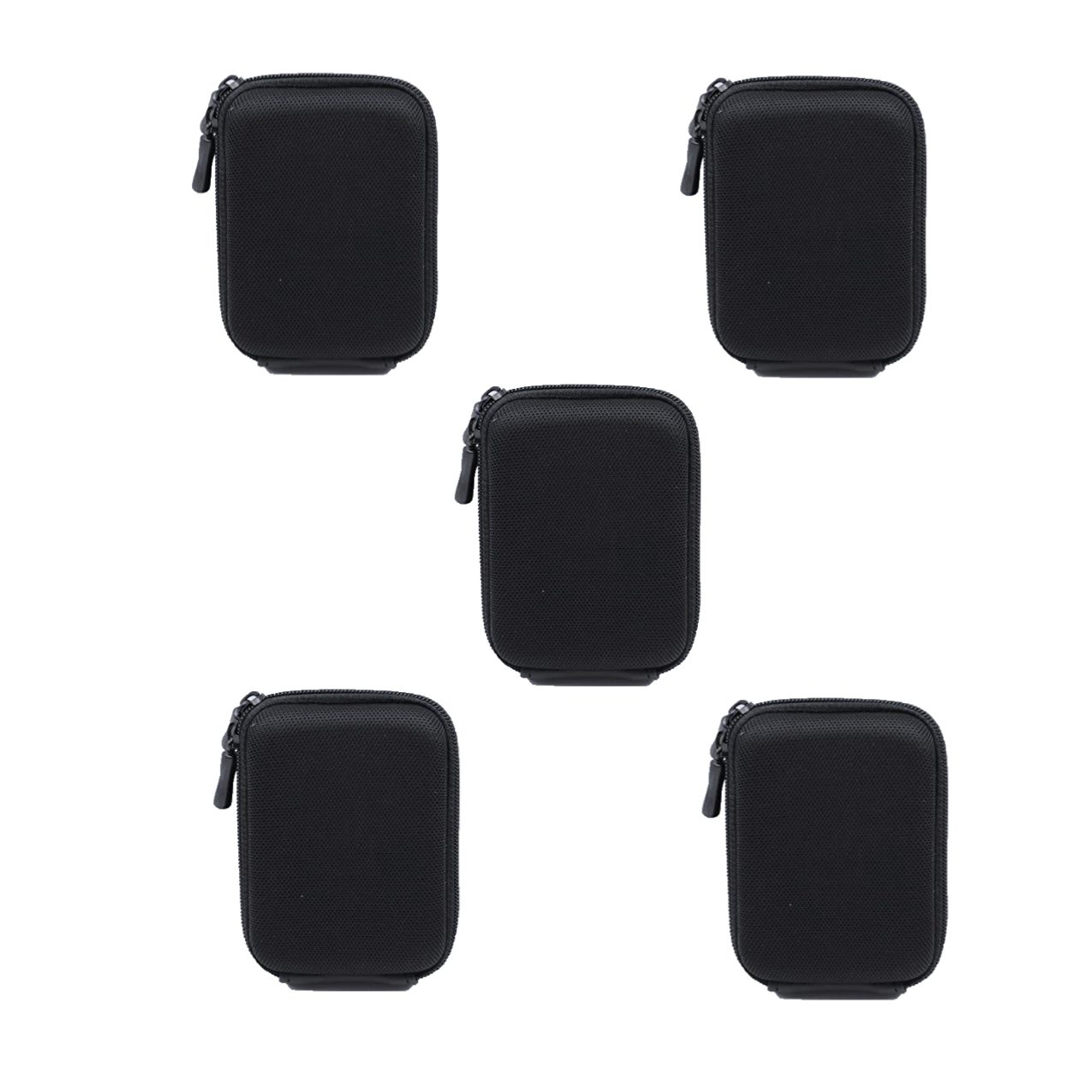 Solibag Carry Case -5001 Hardcase Pure Black L (With Shoulder Strap And Belt Loop) Suitable For Example Cybershot Dsc Hx60 Hx90 - Coolpix S9900 W100 W150 - Lumix Dmc Tz70 Tz80 - Powershot Sx710 Sx720 Pack Of 5Pcs
