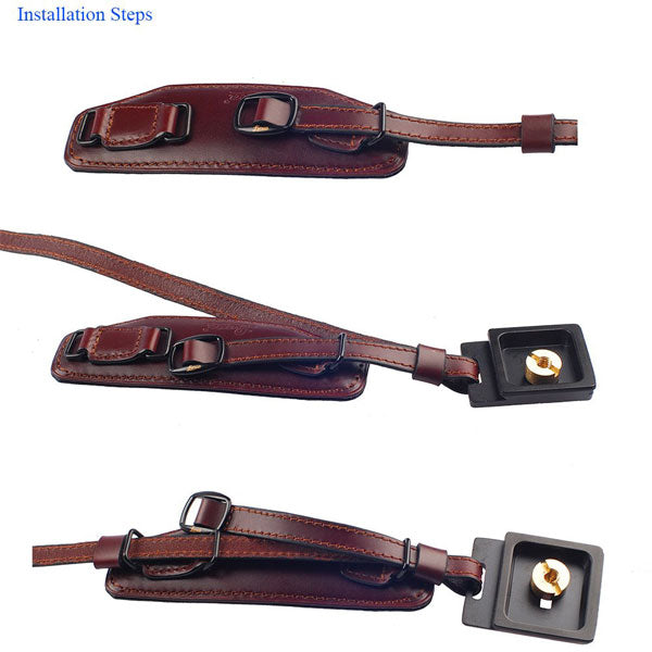 LYNCA Camera Hand Wrist Strap Belt with Metal Quick Release Plate - E6