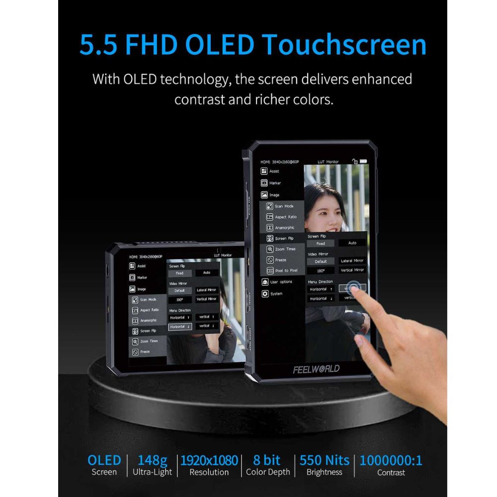 Feelworld PS6 5.5-inch OLED Vertical Camera Monitor