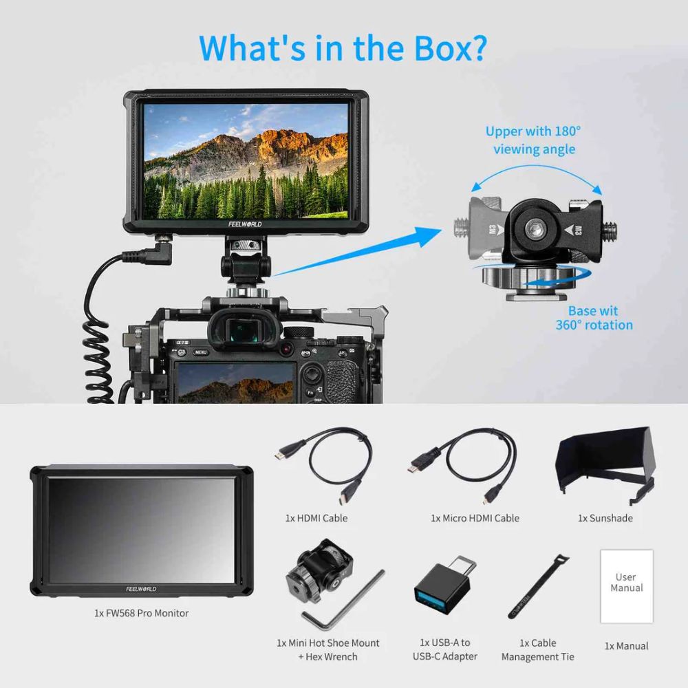 Feelworld FW568 Pro 6-inch 4K HDMI Camera Monitor