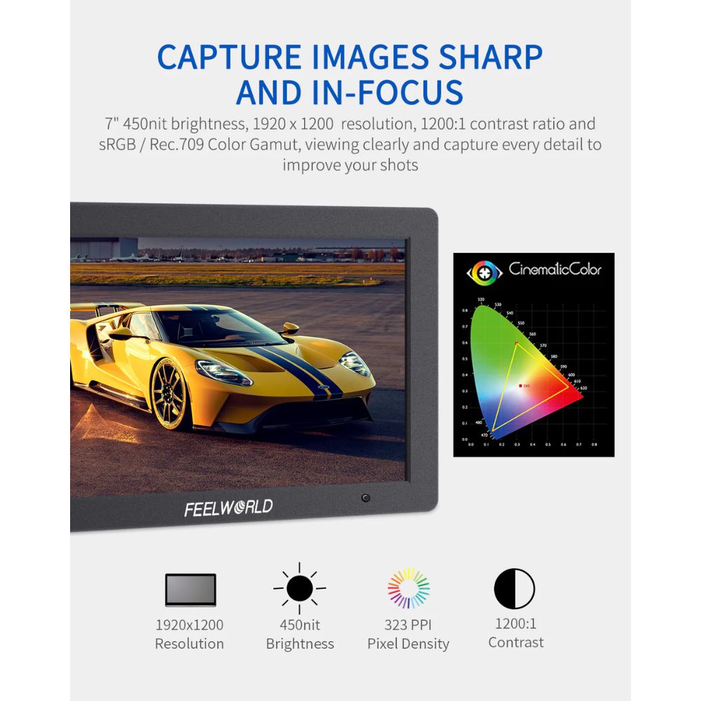 Feelworld T7 Plus 7" 4K HDMI Camera Field Monitor