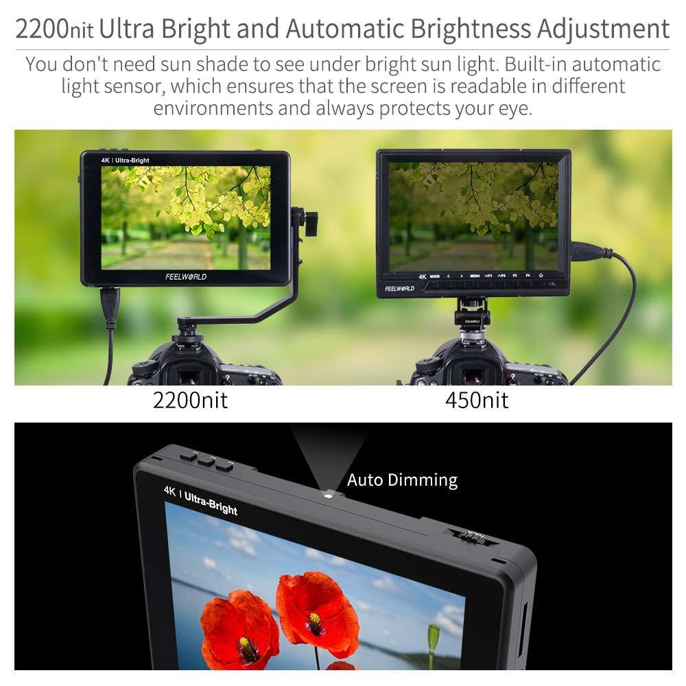 FeelWorld LUT7 7" 3D LUT 4K HDMI Monitor