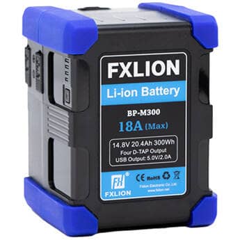 Fxlion High-Power Square 300Wh 14.8V V-Mount Battery with 4 x D-Tap Ports