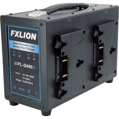Fxlion PL-Q480A Quad-Channel Gold-Mount Fast Battery Charger