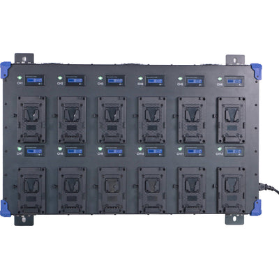 Fxlion PL-Q4B12 12-Bay V-Mount Wall Charger (16.8V, 4A)