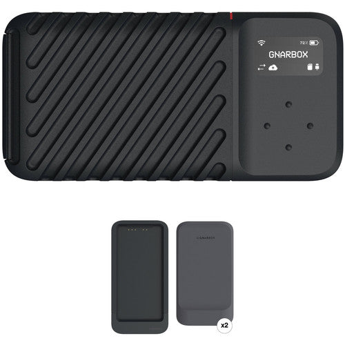 GNARBOX 2.0 SSD 256GB Rugged Backup Device with Dual Battery Charger and Two Batteries