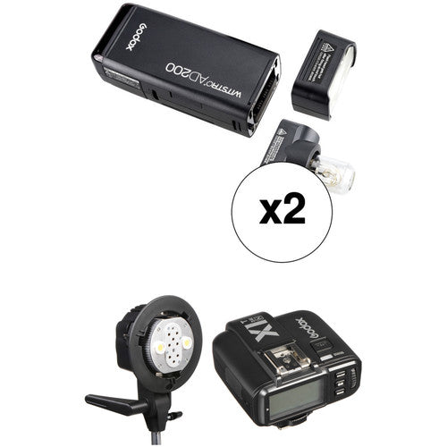 Godox AD200 TTL Pocket Dual Flash Kit with X1T-N Trigger for Nikon Cameras