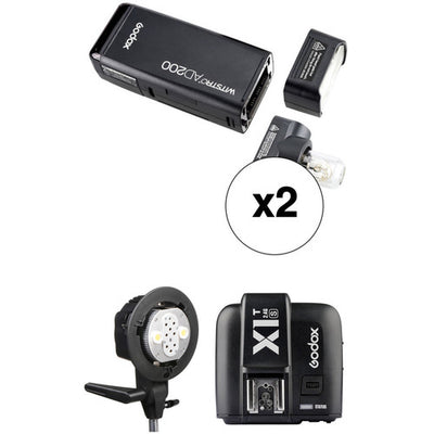 Godox AD200 TTL Pocket Dual Flash Kit with X1T-S Trigger for Sony Cameras