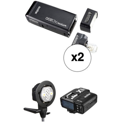 Godox AD200 TTL Pocket Dual Flash Kit with X1T-F Trigger for Fujifilm Cameras
