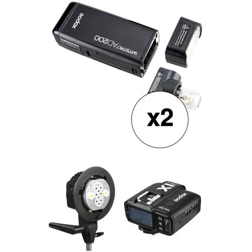 Godox AD200 TTL Pocket Dual Flash Kit with X1T-F Trigger for Fujifilm Cameras