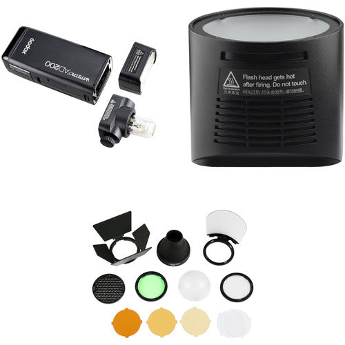 Godox AD200 TTL Pocket Flash Kit with Round Head and Modifiers