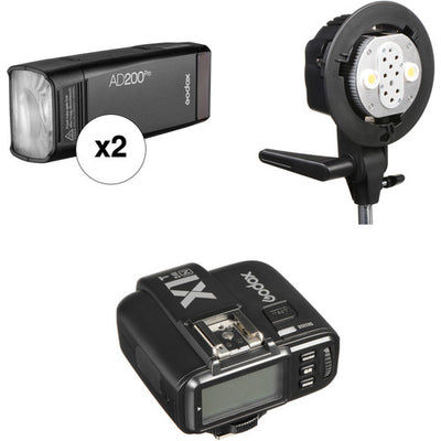 Godox AD200Pro TTL Pocket 2- Flash Kit with Nikon Trigger