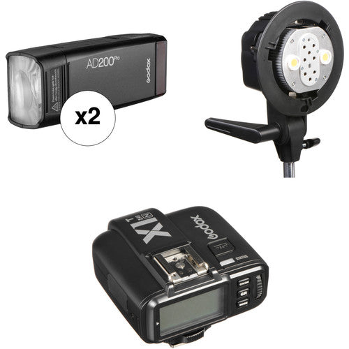 Godox AD200Pro TTL Pocket 2- Flash Kit with Nikon Trigger