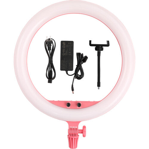 Godox Bi-Color 18"" LED Ring Light (Pink)