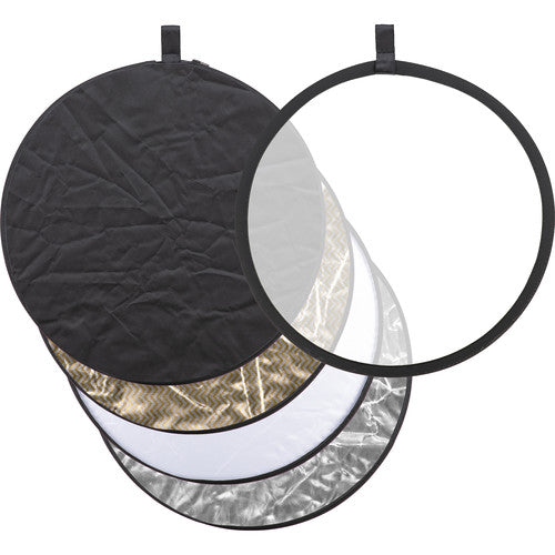 Godox Collapsible 5-In-1 Reflector Disc (24"", Black/Silver/Soft Gold &amp; Silver/White/Translucent)
