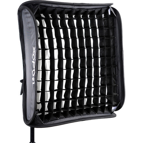 Godox S-Type Bowens Mount Flash Bracket with Softbox and Grid Kit (19.7 x 19.7"")