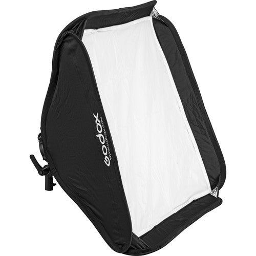 Godox S2 Bowens Mount Bracket with Softbox, Grid &amp; Carrying Bag Kit (23.6 x 23.6")