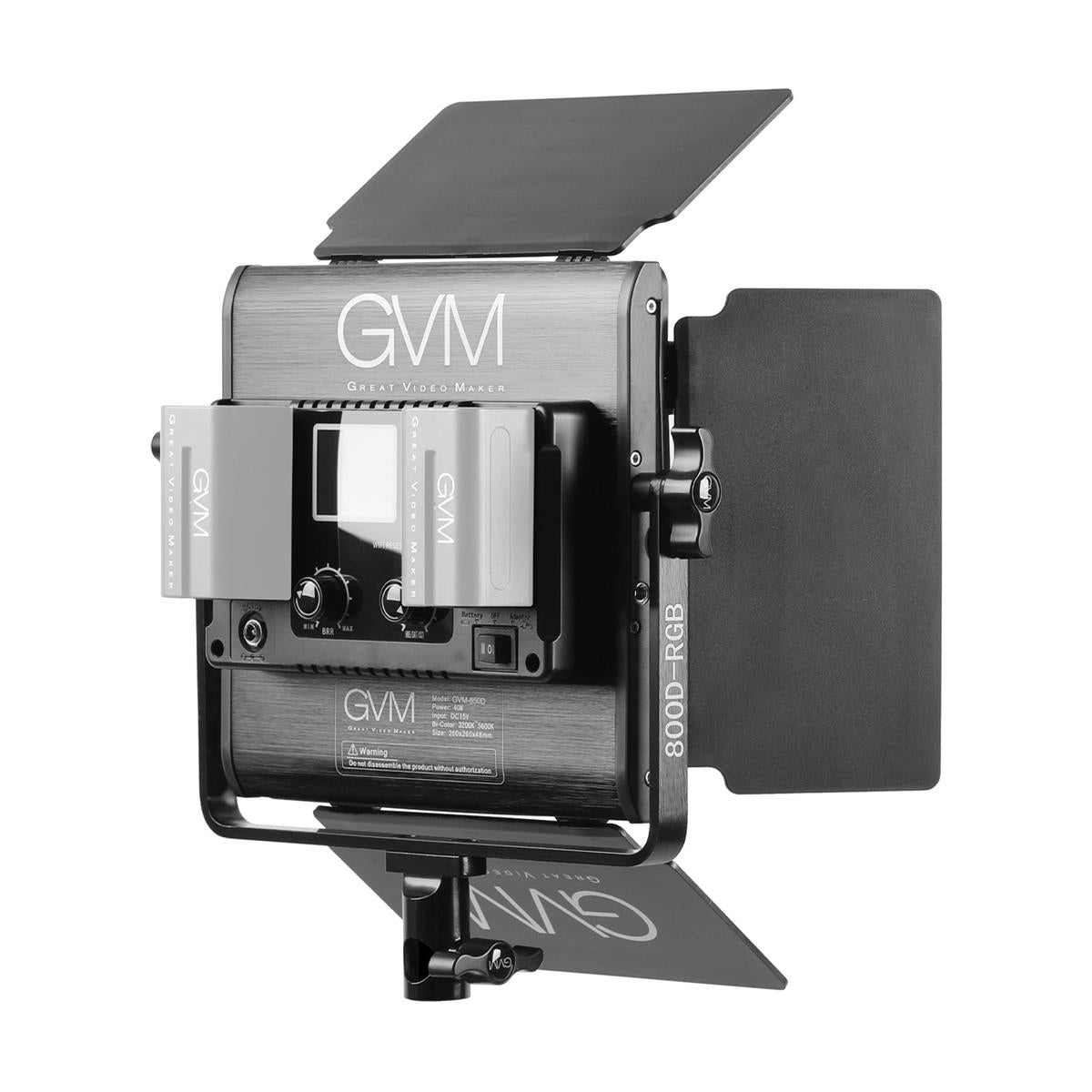 GVM 850D 40W Bi-Color RGB Studio Soft LED Panel 3-Light Kit