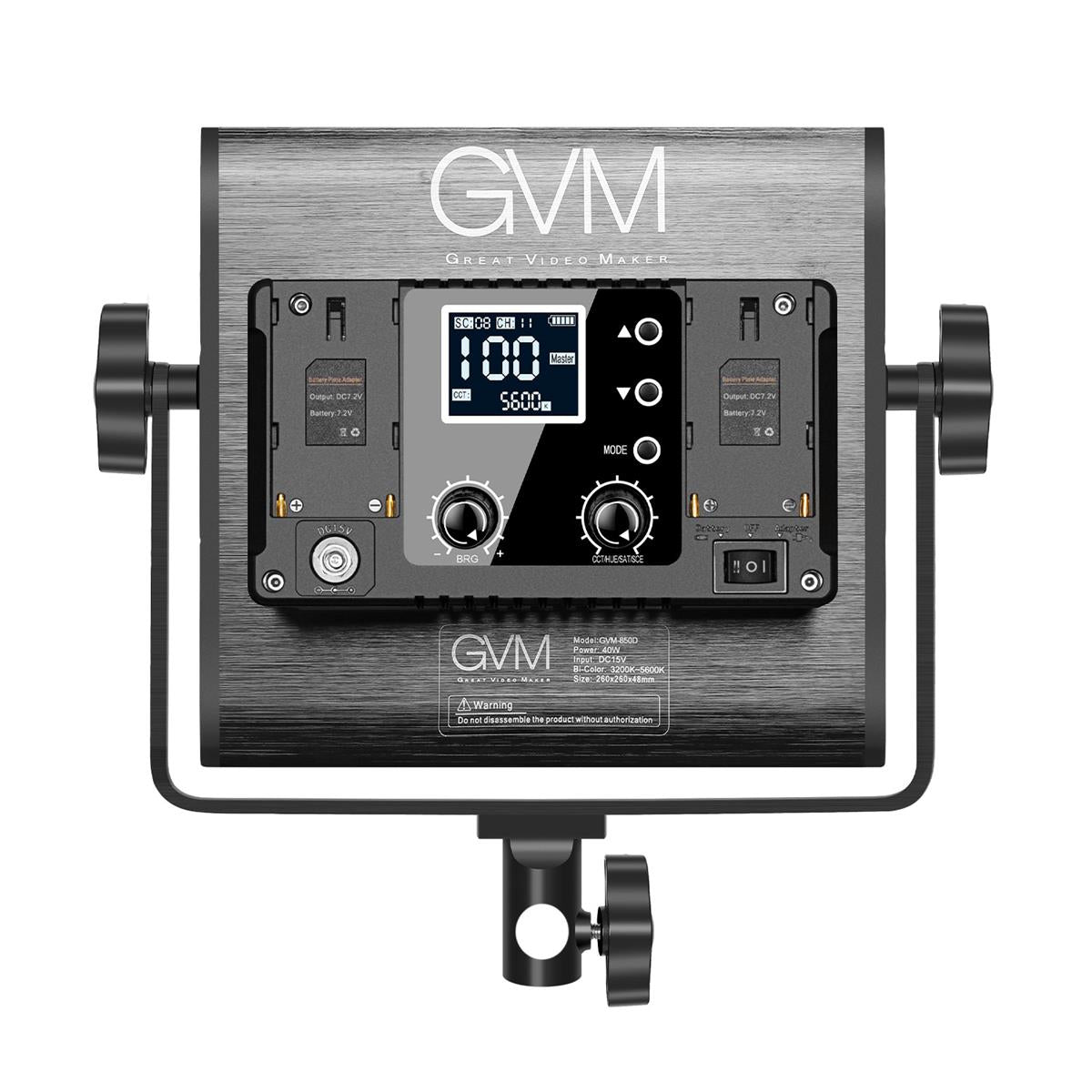 GVM 850D 40W Bi-Color RGB Studio Soft LED Panel Light, 624 Lamp Beads