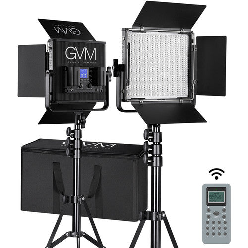 GVM 672S-B Bi-Color LED Video 2-Light Kit (Black)