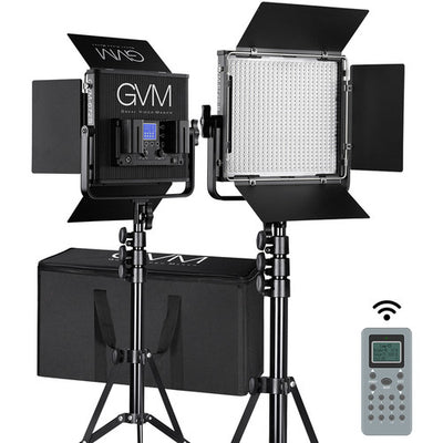 GVM 672S-B Bi-Color LED Video 2-Light Kit (Black)