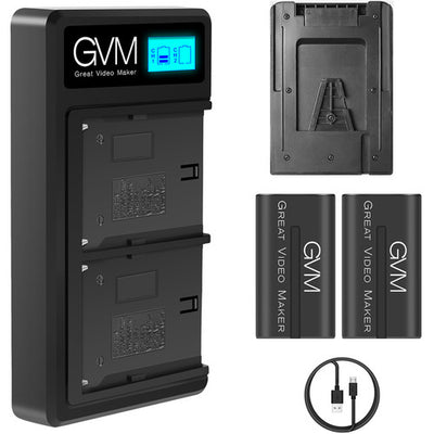 GVM NP-F970 6600mAh V-Mount Battery with USB Charger