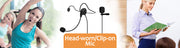 FIFINE K037B Wireless System with Lapel Mic and Headset for Speaker, Camera, Android and iPhone