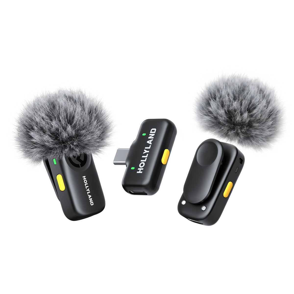 Hollyland Lark A2 Wireless Microphone (Space Gray) – Mini Duo (2TX + USB-C RX)