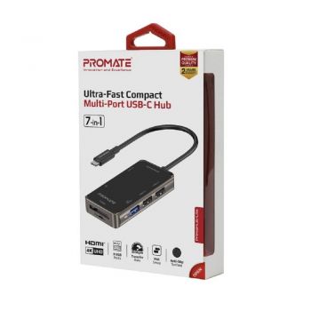 PROMATE 7IN1 ULTRA-FAST COMPACT MULTI-PORT USB C HUB