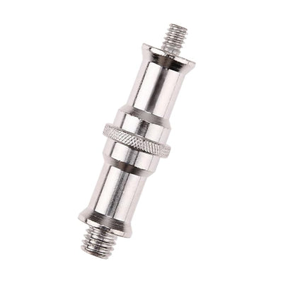 Promage Screw Adapter Spigot 1/4 to 3/8 in Metal Male Convertor Threaded Camera Tripod Thread Adapter Screw for Studio Light Stand Tripod Shoulder Rig Lighting Equipment - Silver