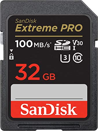 SANDISK EXTREME PRO UHS I, CLASS 10, U3, V30 MEMORY CARD 32GB 100MB/S