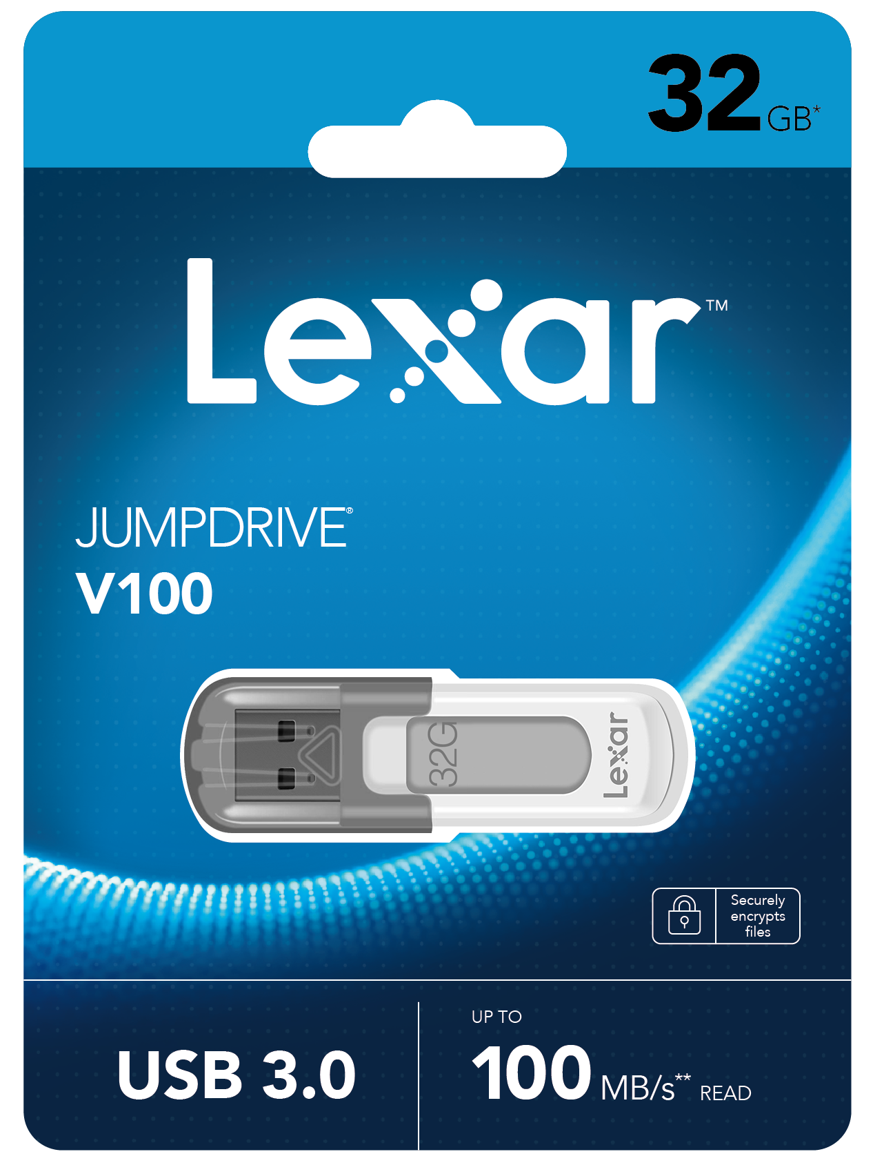 Lexar 32GB JumpDrive® V100 USB 3.0 flash drive