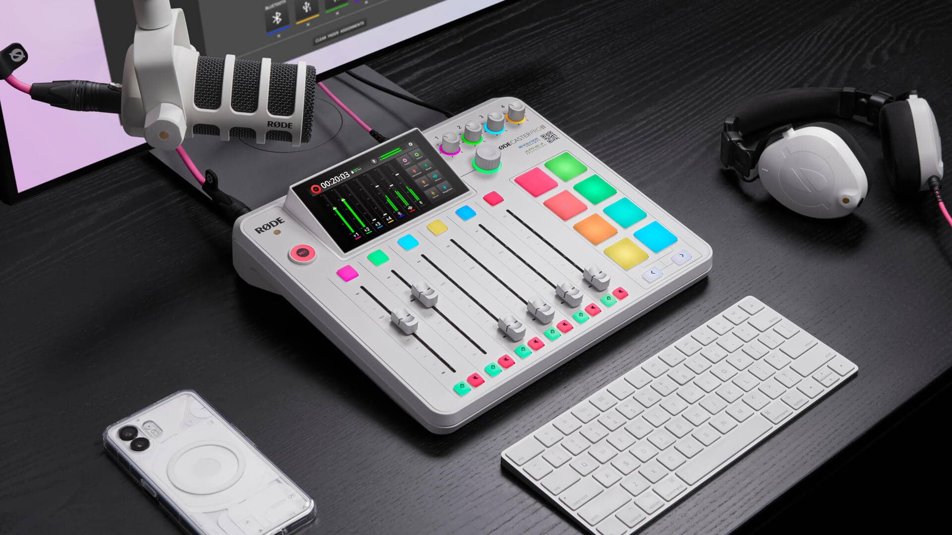 Rode RODECaster Pro II Integrated Audio Production Studio (White)