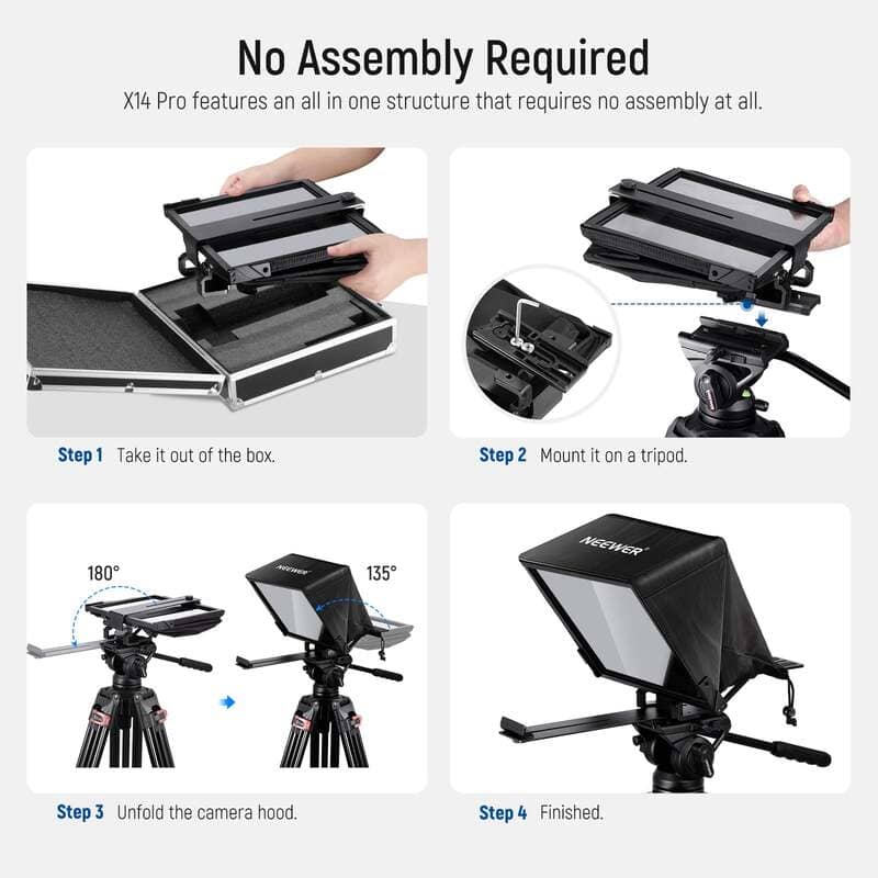 NEEWER X14 PRO ALUMINUM ALLOY TELEPROMPTER 