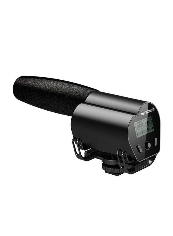 Saramonic VMIC Recorder On-camera Shotgun Microphone with Built-in Micro SDHC Audio Recorder for DSLRs, Mirrorless and Video Cameras, Black