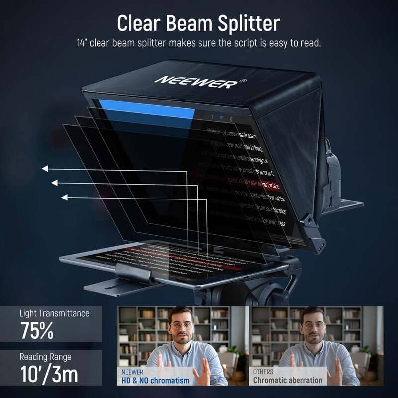 NEEWER X14 PRO ALUMINUM ALLOY TELEPROMPTER 