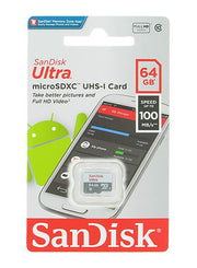 SANDISK ULTRA MICRO SD 64GB-100MBS