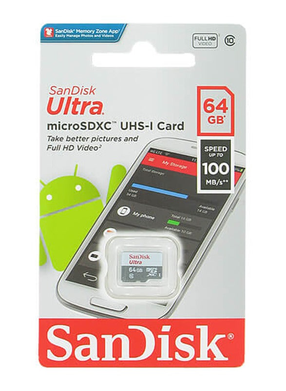 SANDISK ULTRA MICRO SD 64GB-100MBS