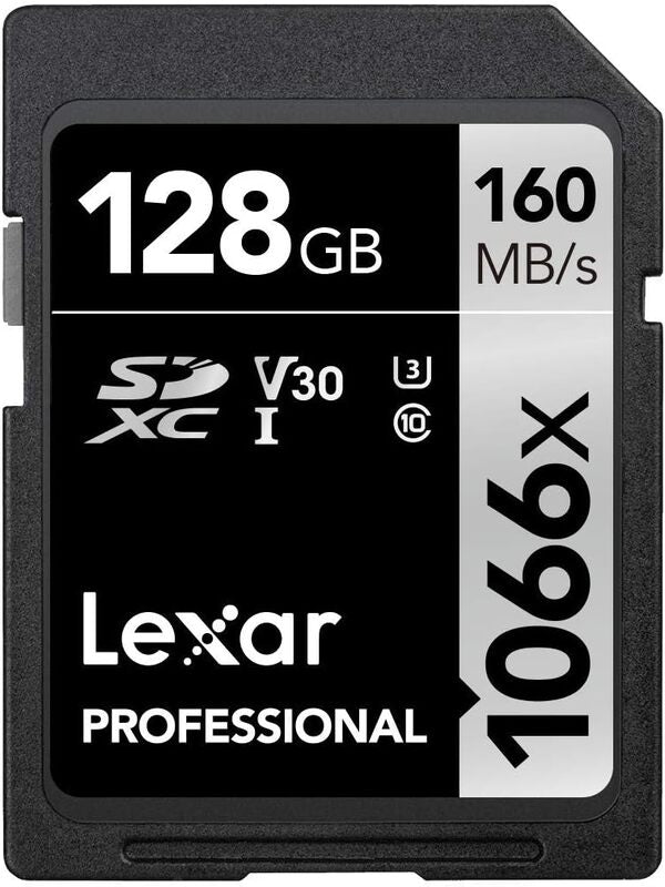 Lexar Professional 1066X SDXC UHS-I Cards (64 GB-1 TB) - 128 GB