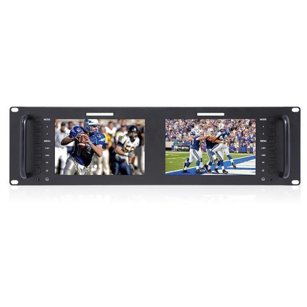 Laizeske Dual 7 ? IPS 1280 x 800 LCD Rackmount Monitor with 3G-SDI & HDMI (3 RU)