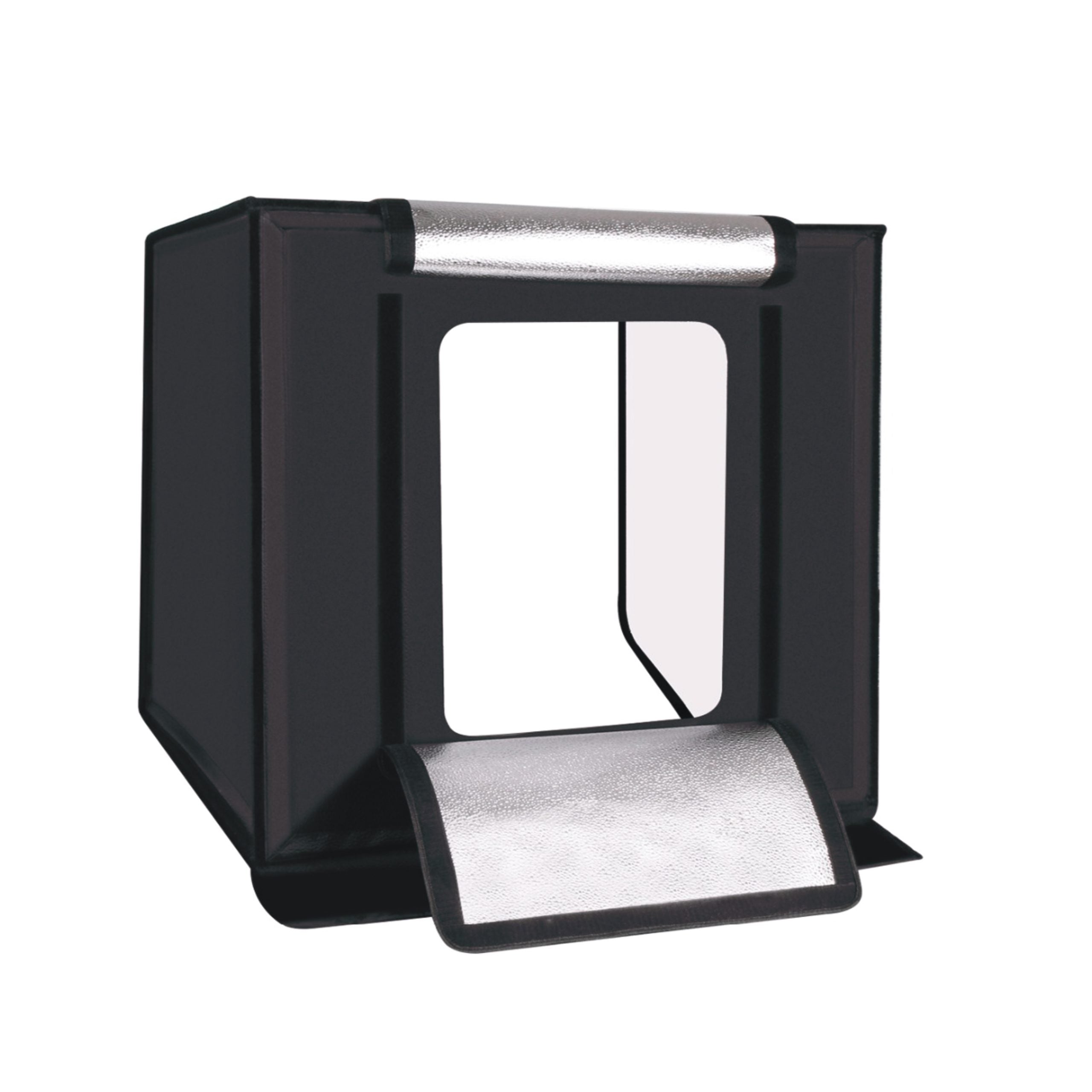Promage Professional Photo Box LED PB05 60*60cm PM660 Light Photo Lighting Studio Shooting Tent Box Kit with 4 Colors Backdrops (Black, Grey, White, Peach) Color Sheet With Dimmer